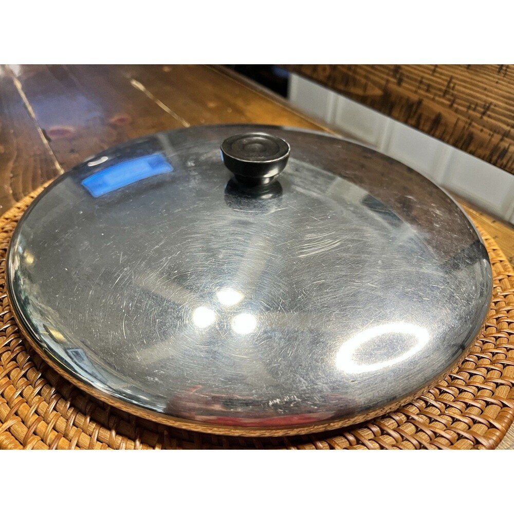 Vintage Revere Ware Stainless Steel Lid Only for 12 Inch Skillet